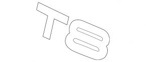 Volvo XC90 25-26 chrome T8 tailgate emblem