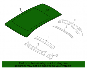 Roof metal BMW X5 G05 19-23 for panorama