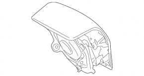 Airbag in the steering wheel driver's Lexus RX350 RX450h 10-12 pre-rest black, rusty pyropatron