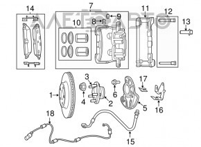 Front left hub Chrysler 300 11- AWD rusty