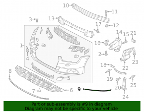 Front bumper molding left Audi A7 16-18 S-line