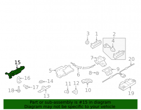 Left tailgate actuator for Audi Q7 16-25