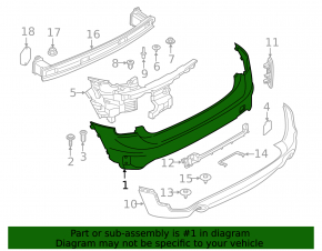 Mini Cooper Countryman F60 17-20 rear bumper