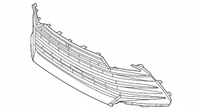Lower grille of front bumper Toyota Camry v70 21-24 LE\XLE usa for parking sensors