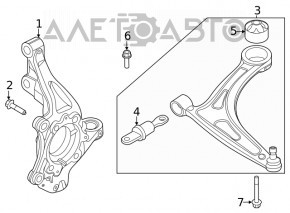 Lower front left control arm Kia K5 21-26