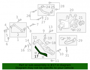 Lower control arm spring pad, rear right, Kia Sportage 17-18