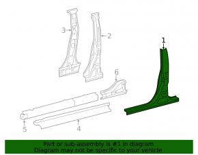 Left center pillar for Lexus ES300h ES350 13-18