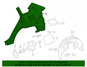 Quarter wing rear left Toyota Rav4 21-25 Japan built