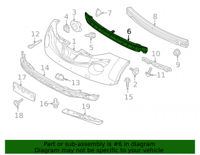 Nissan Juke 15-17 Front Bumper Absorber