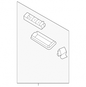 Ceiling air duct deflector central left Toyota Highlander 20-22 gray
