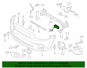 Front bumper absorber left Mitsubishi Outlander Sport ASX 11-15 prerest
