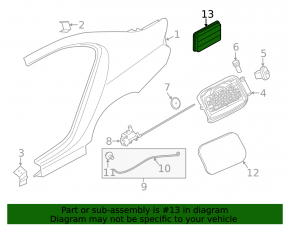 Left ventilation shield BMW 335i e92 07-13