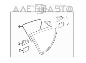 Subaru b9 Tribeca rear left window with fixed glass