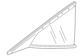 Window blind glass rear right Honda Clarity 18-20 usa with chrome