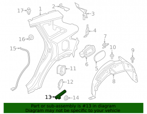 Left rear bumper bracket for Infiniti QX50 19-24
