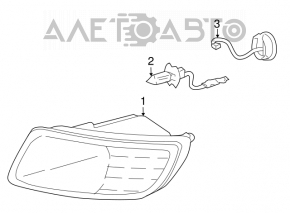 Fog lamp PTF right Lexus GX470 03-09