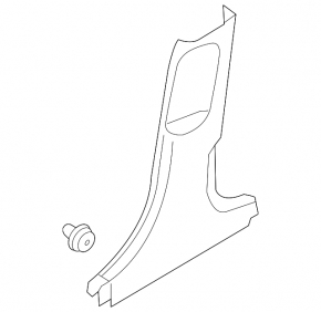 Center pillar trim lower left Hyundai Elantra AD 17-20 black