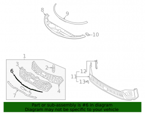 Kia Sorento 21-24 HEV, PHEV upper grille molding, chrome