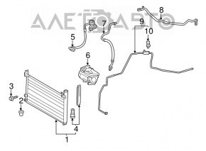 Air conditioning radiator condenser Lexus CT200h 12-17