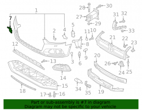 Plug towing hook front bumper Audi A5 F5 17-19 premium, prestige