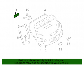 Right tailgate hinge trim for Nissan Murano z51 09-14