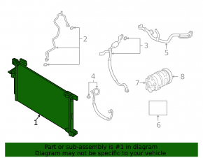 Air conditioner radiator condenser Nissan Altima 19-