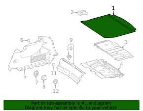 Mercedes A-class V177 19-22 trunk floor, black
