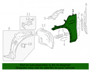 Front left wing Mercedes EQS SUV-class X296 23-25