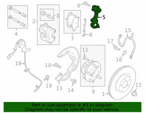Front right caliper bracket for Ford Fusion mk5 13-20 for 300mm disc