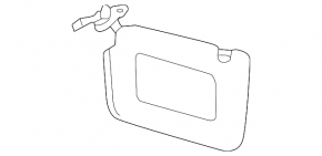 Left visor Ford C-max MK2 13-18 gray, without hook, dry-cleanable