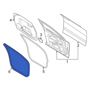 Door seal front left Ford Fusion mk5 13-20