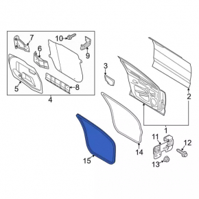 Door seal front left Ford Fusion mk5 13-20