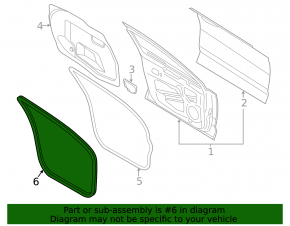 Door seal front left Ford Fusion mk5 13-20