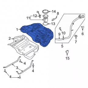 Fuel tank Ford Fusion mk5 13-20