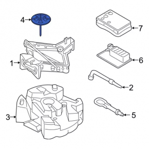 Spare Wheel Mount Lincoln MKZ 17-20 R18