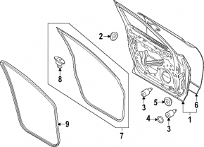 Mazda CX-90 24-26 front right door assembly