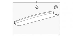 Upper trunk door trim Ford Escape MK4 20 - black, scratch
