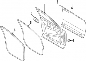 Lincoln Corsair 20-26 front right door assembly