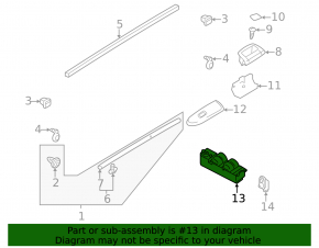 Front left window lift control for Mitsubishi Galant 07-12