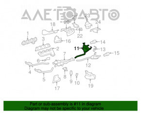 Muffler rear part with barrel right Mercedes X164 GL420 GL450 GL500 GL550
