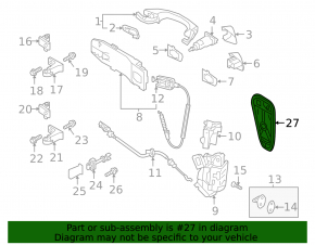 Door panel inner front left VW Atlas 18-