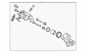 Rear left support Mitsubishi Eclipse Cross 18- electric