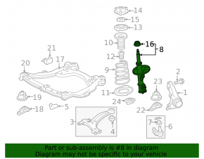 Front right shock absorber Toyota Camry v50 12-13 usa SE