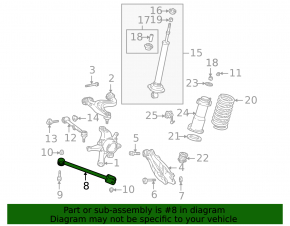 Rear right longitudinal control arm for Lexus IS200 IS300 99-05