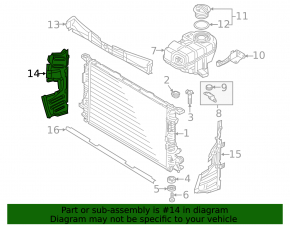 Right radiator deflector Audi A6 C7 16-18 rest 2.0