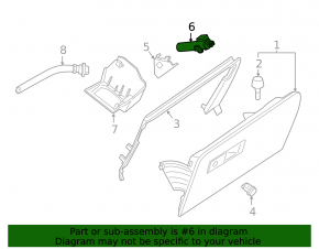 Glove compartment shock absorber for BMW 7 Series G11 G12 16-22