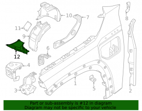 Front right lower fender liner for BMW XM G09 23-26