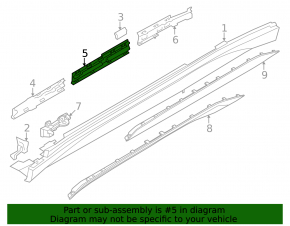 Threshold bracket left central BMW X1 F48 16-22