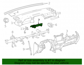 Front center upper air duct deflector for Toyota Rav4 13-18 black