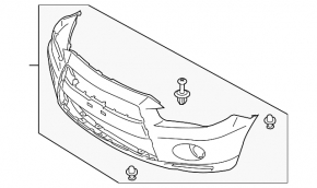 Mitsubishi Outlander 10-13 front bumper